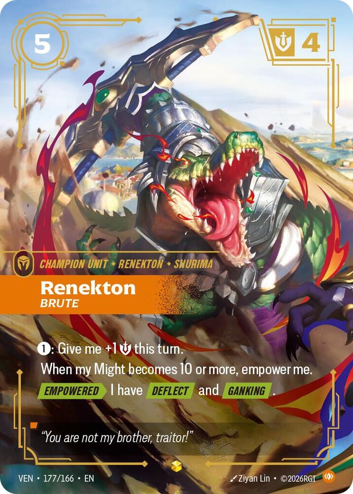 [Vendetta] Renekton, Brute (Overnumbered) — 177/166