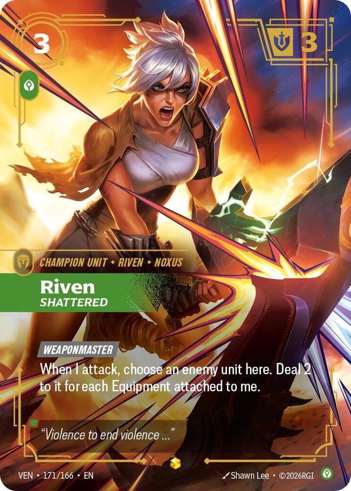 [Vendetta] Riven, Shattered (Overnumbered) — 171/166